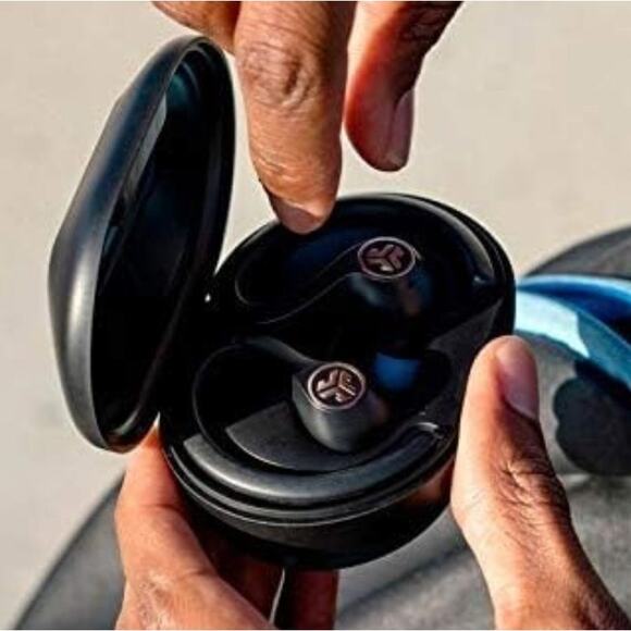 JLab JBuds Air Sport True Wireless Bluetooth Earbuds + Charging Case, Black - Picture 2 of 5